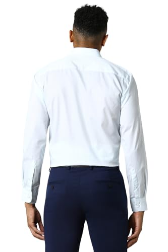 Image of Peter England Men Cotton Solid Slim Fit Shirt