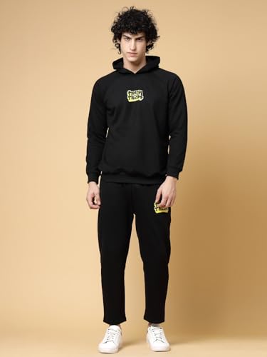 Image of Rigo Cotton Fleece Full Sleeves Oversized Co-ord Set for Men | Printed Hooded Track Suit Set for Men