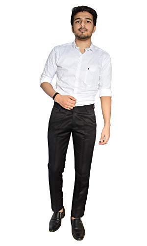 Image of KUNDAN Slim Fit Men Polyester Viscose Blend Trousers