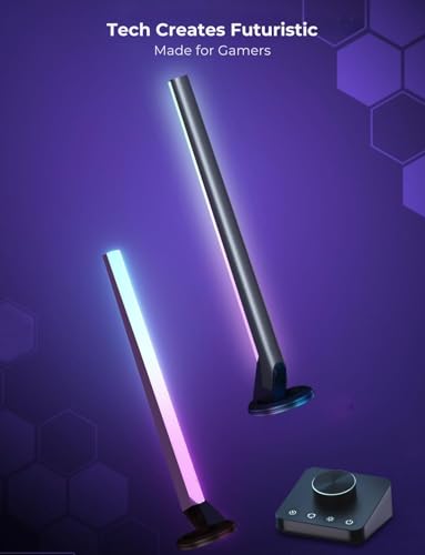 Image of Apex RGBIC Smart Gaming Light Bars with wireless Smart Controller, Wi-Fi Smart LED Gaming Lights with Music Modes and 60+ Scene Modes Built, Works with Alexa & Google Assistant, Game Room Lights Decor