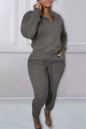 Nimsruc 2 Piece Outfits for Women Casual Pullover Sweatsuits Tracksuits3