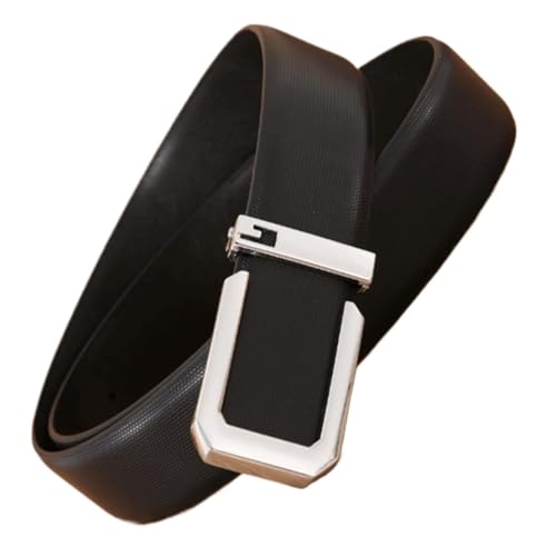 Mens Belts,Vintage Belts Whole Cowhide Belts for Men Smooth Buckle Belt Men for Dress Golf Jeans(Black,115cm)