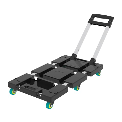 Carretilla plegable portátil con 6 ruedas y 150 kg carga miniatura 1