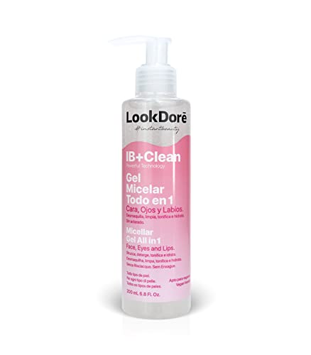 Lookdoré IB+Clean Gel Micelar Todo en 1 - Desmaquillante, Exfoliante 