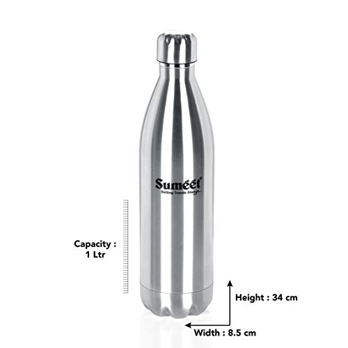 Sumeet-Stainless-Steel-Double-Walled-Flask-Water-Bottle-24-Hours-Hot-and-Cold-1000-ml-Silver