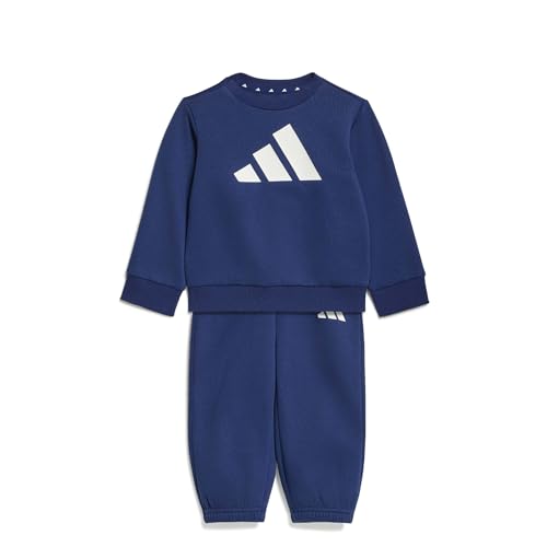adidas Unisex bebé Big Logo Essentials Jogger Track_Suit, dark blue/white, 9-12 Months