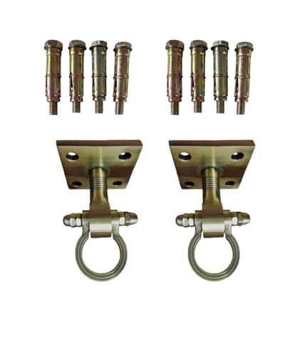 Image of Strong and Sturdy Heavy Duty HI-Grade Quality Life TIME WARRENTY, Ceiling KADA Swing, Patio Antique Finish Brass 16MM Rod with Weight Capacity of 2000KG, (Pack of 2PCS)
