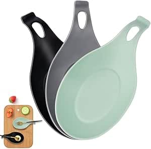 El Mejor Listado de Reposa Cucharas del mes. 49 HigTun Porta Cucharas de Cocina, 3 Piezas Reposabrazos Modernos De Silicona Para Cuchara, Porta Cucharas, Soporte de Cuchara de Silicona Resistente Al Calor, Reposa Cucharas de...