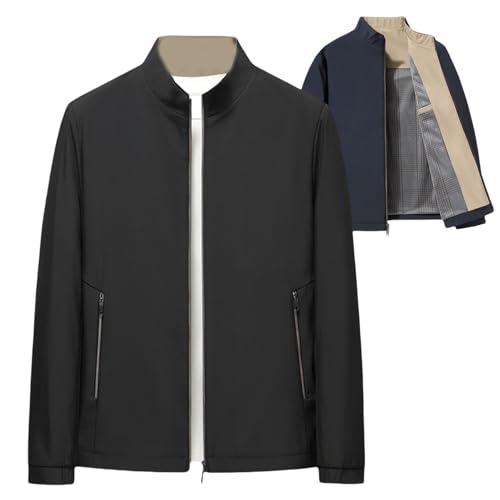 aviation men's standing collar zipper casual jacket Light Golf Jackets Lightweight Softshell Spring Fall Windproof Coat