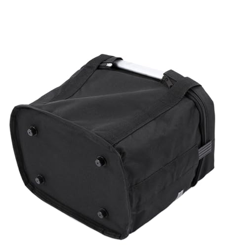CiCixixi Hundekorb Fahrrad Vorne, mit Reflektorstreifen, Faltbarer Atmungsaktiver Hundefahrradkorb für Kleiner Hunde, Einkaufen, Picknick (Schwarz)