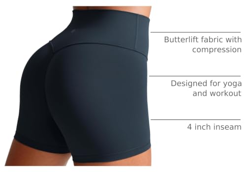 Image of CRZ YOGA Secretsculpt Biker Shorts 4 inch | Booty Scrunch Butt, Butterlift, Buttery Soft, Moderate Compression, Workout, Pilates, No Front Seam, High Waist, for Women