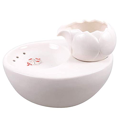 Fuente de agua eléctrica para gatos de cerámica 1.3 L