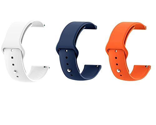 Image of Soft Silicone 20mm Strap Compatible with Amazfit Bip /Lite /GTS /Samsung Gear Sport /Galaxy Watch 42mm / Active /2 40-44mm /Realme Classic /Fashion Smartwatch Strap