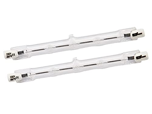 Bianco Caldo 2800K LEDLUX 2 Pezzi Lampade Alogena Dimmerabile R7S 118mm 80W 1375 Lumen Bianco Caldo 2800K