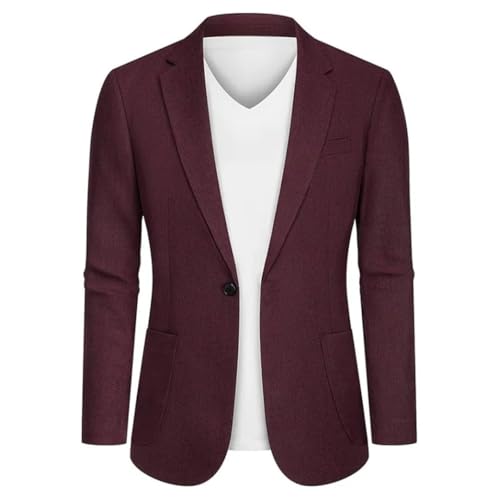 Men Linen Blazer Slim Fit Suit Jackets Lightweight Blazer Jacket Prom Suits Sports Coats