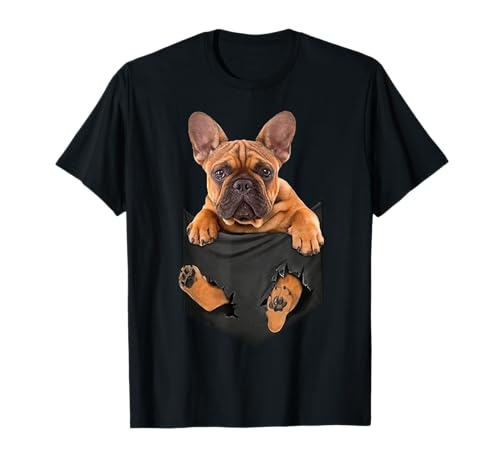 Bulldog francese In a Pocket Mid T Shirt, Dog Inside Me Maglietta
