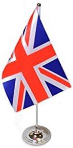 AZ FLAG United Kingdom Prestige Table Flag 6'' x 9'', British Office Decoration 100% Satin 22 x 15 cm