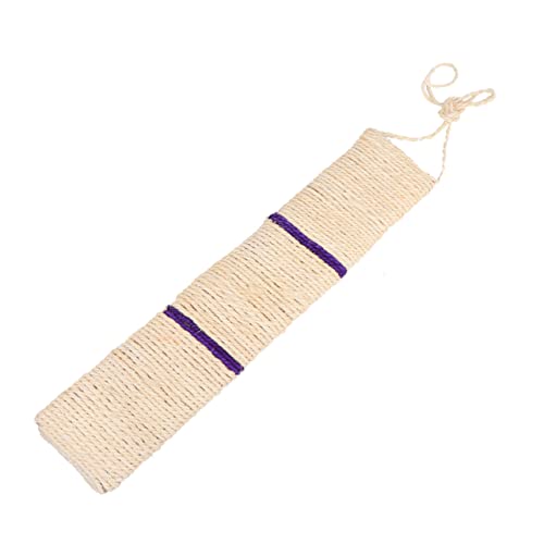 POPETPOP Planche À Gratter Plate en Sisal pour Chat Jouet RéSistant Aux Rayures Griffoir Tapis Accessoire Anti-Dommages Meubles 45X8X2 Cm 1 PièCe