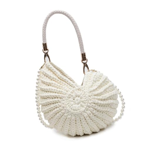 Sac en coquillages tendance bandoulière perles sac à main crochet pour femme