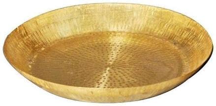 Brass Parat For Dough Making Pital ki Paraat Dough Kneader For Baking Kitchen Atta Parat Brass Handmade Platter Parant Size 12 inch