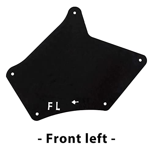 Ecotric Splash Shield Compatible With 2003-2009 Toyota 4Runner With Clips Fender Liner Guard Seals Splash Guard 4 Pcs #TOP3