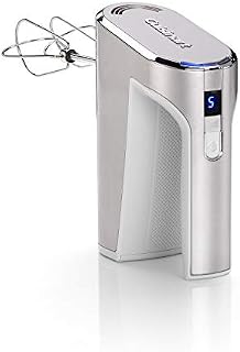 Cuisinart Cordless Power Hand Mixer, 2 Beaters, 5 Speeds, Rechargeable, Silver, RHM100U