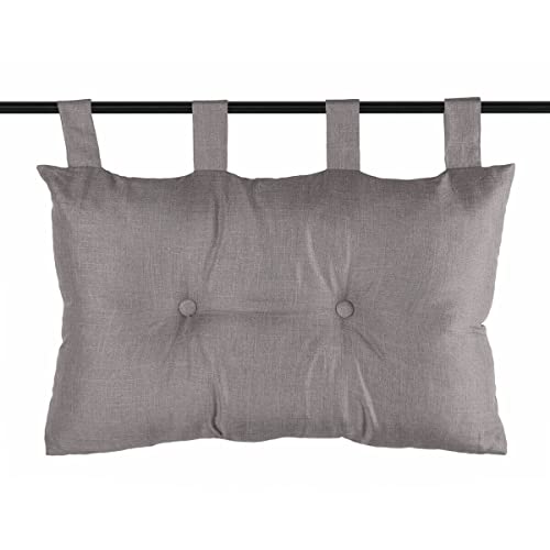  Caritex Cuscino per Testata Letto BEA con Bottoni Tinta Unita 45x70 cm S809 Tortora