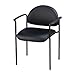 Lorell Reception Guest Chair, Black Vinyl