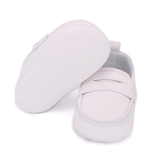 Lonsoen BAY233-WT13 Baby Boys Girls Penny Loafers Infant Toddler Moccasins Soft Soles Dress Shoes thumb #5