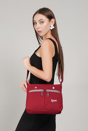 Image of Lasso Sling Bag For Women with Adjustable Strap Stylish Ladies Crossbody Polyester Sling Bag for Office, Causal, Travel & College | 7L Capacity & front double Pockets