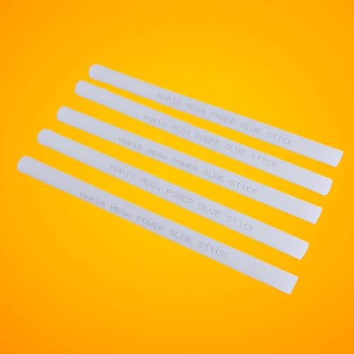 Image of Mario Mega Power Semi-Transparent Hot Melt Glue Sticks 189mm x 11mm, Pack of 20 | High Adhesion Multipurpose Glue Sticks for DIY, Crafts & Professional Repair