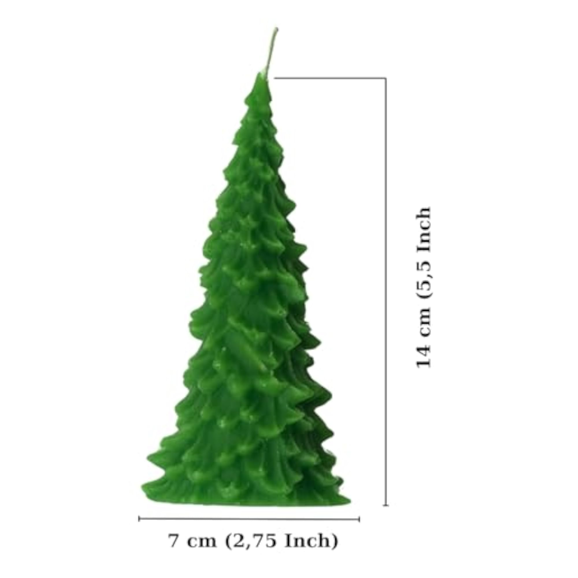 Christmas Candles Tree - Green Shaped Taper Candles