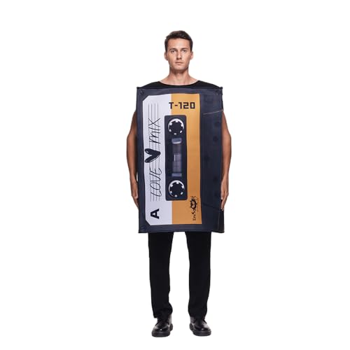 EraSpooky Adult Love Mix Tape Costume Retro 80's Cassette Tunic Unisex for Men Women - Image 6