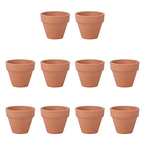 BESTOMZ 10 Pcs Mini Clay Pots 1.6'' Terracotta Pot Clay Ceramic Pottery Planter Cactus Flower Pots Succulent Nursery Pots- Great for Plants,Crafts,Wedding Favor