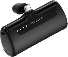 Kuulaa Power Bank 4500mAh,Ultra-piccolo&Ultra-compatto USB C Caricatore Portatile, Mini Powrbank Batteria Esterna per Android Samsung Galaxy/Note/OPPO/LG/Switch/Huawei/Xiaomi,Black