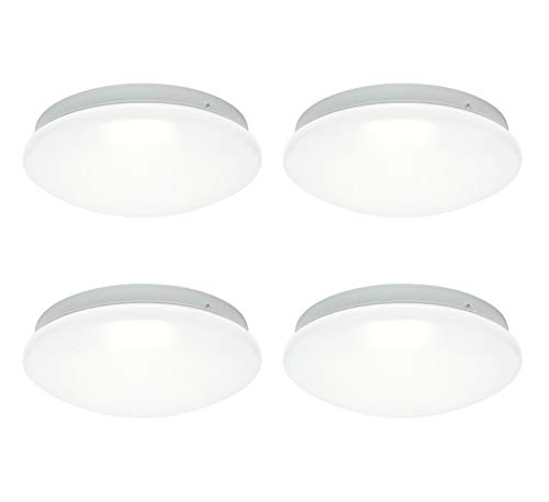 OSTWIN (4 Pack) 14 Inch Dimmable LED Ceiling Light, Flush Mount Round Light Fixture, 25 Watts (125W Replacement), 1931 Lm, 5000K (Daylight), Acrylic Shade, ETL Listed