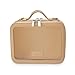 ETOILE - Small Twin Cosmetic Case Beige - Dual Compartment Cosmetic Beauty Organizer & Toiletry Case