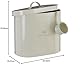 Premier Housewares Haustierfutter-Aufbewahrungsdose mit L&oumlffel, Metall, cremefarben, 6.5 Litre, Verzinkter Stahl, Pulverfarbe, Sahne, 15x25x22