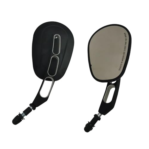 Rétroviseurs moto noirs 8mm anti-vibration pour une visibilité accrue en Street Bob