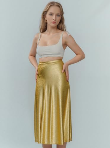 Women's Short Bridesmaid Party Skirt A-Line Knee Length Sequin Skirts2