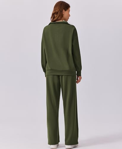 Image of PINSPARK 2 Piece Sets for Women 2026 Fall Outfits Sweatsuit Oversized Sweatshirt Wide Leg Sweatpants Matching Set Tracksuit