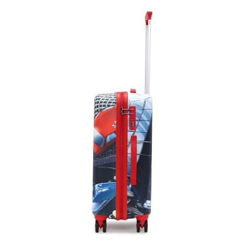 Image of Marvel Spider-Man Kids Trolley Bags for Travel | Red, 22-Inch Polycarbonate Carry-on | Kid Spinner Luggage /Suitcase with 4 Wheel - 360 Rotating | Unique Bags for Boy Kids, Easy to Carry