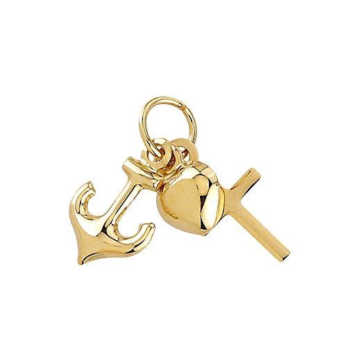 Goldanhänger Glaube Liebe Hoffnung in 585 Gelbgold Kettenanhänger Damen Schmuck Anhänger Gold 8246 Cover