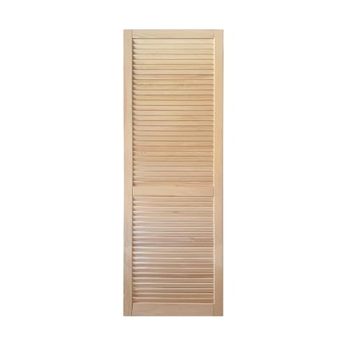 Onlywood Persiane per finestre da esterno in Legno di Pino Naturale Massello Dimensioni 600 x 1800 h. cm – Massima resistenza all’umidità e agli agenti Atmosferici