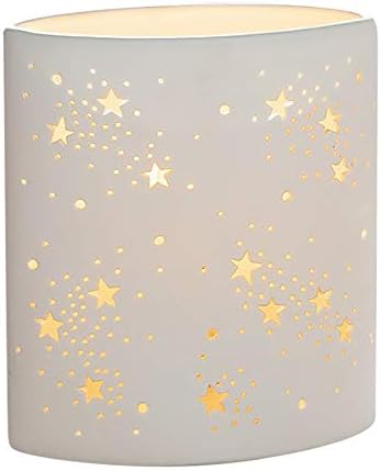 GILDE Tischlampe 'Herz' Aus Porzellan - 20 Cm Hoch, E14 Fassung, Weiße Deko-Lampe Ohne Leuchtmittel