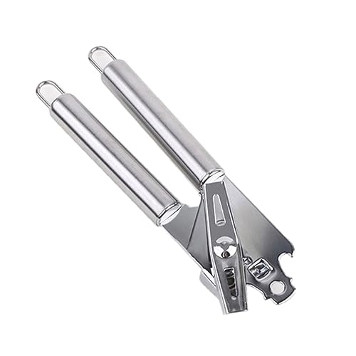 MAGICLULU Apriscatole in acciaio inossidabile Apribottiglie portatile Albergo Apribottiglie utensile da cucina manuale apri del coperchio del barattolo Silver