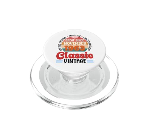 Great Since November 1963 Classic Vintage Legend At 63 Years PopSockets PopGrip for MagSafe