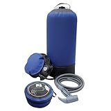 byepica 2.9 Us Gal Camping Shower, 11L Portable Outdoor Shower, Pump and Nozzle Included, Foldable Solar Shower