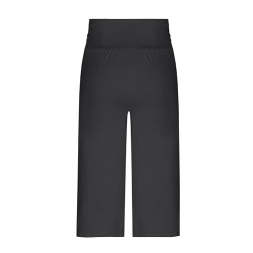 SHOPESSA Capri Pants for Women Casual Straight Leg High Waisted Summer Trousers Loose Lounge Crop Pants with Pockets3