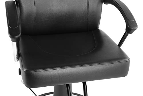 Eastmagic Hydraulic Reclining Salon Chair Barber Chair With Movable Headrest Beauty Salon Equipment All Purpose (Black) #TOP3